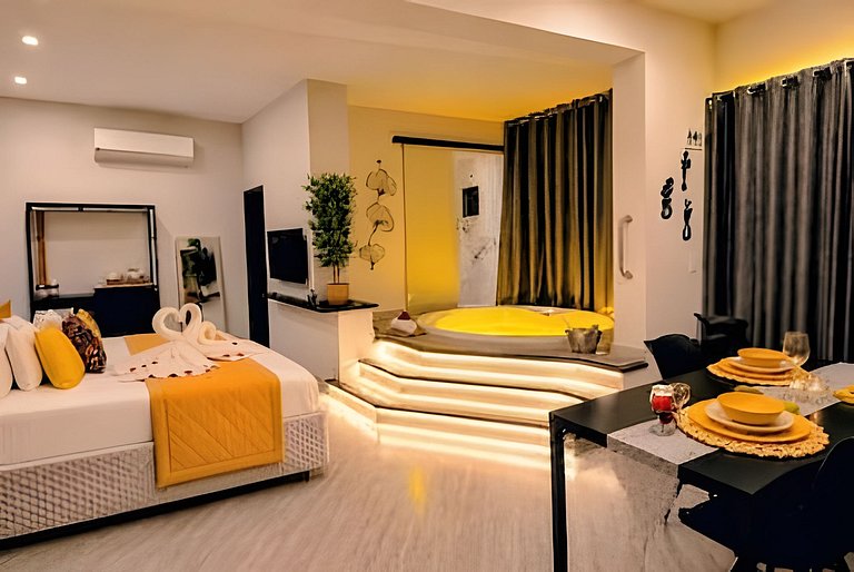 Loft Inesquecível Hidro Privativa a Passos do Mar