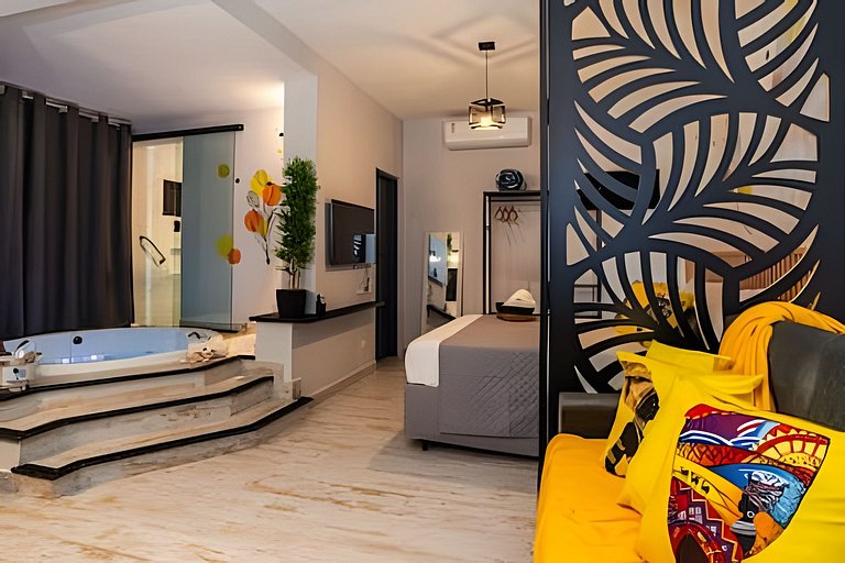 Loft Inesquecível Hidro Privativa a Passos do Mar