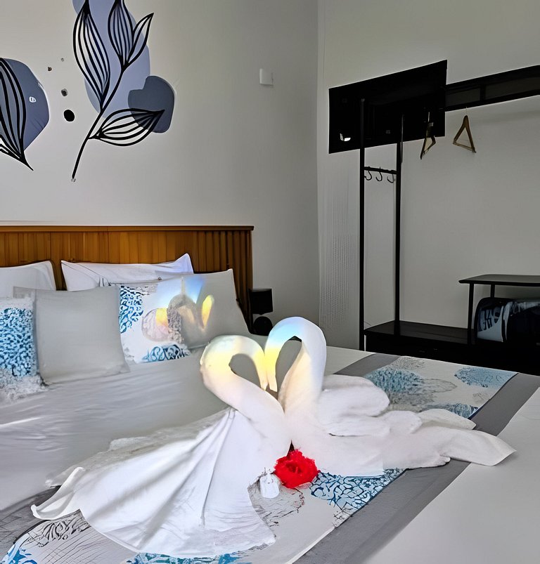 Loft Aconchegante Hidro e Churrasqueira 150m Mar
