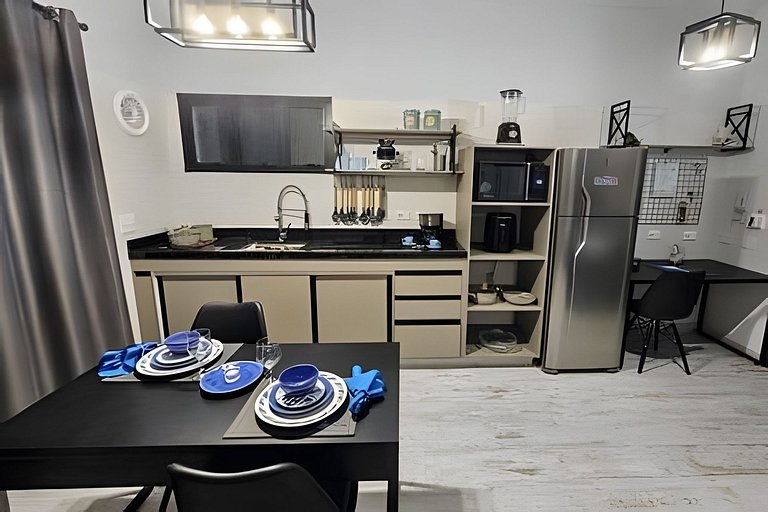 Loft Aconchegante Hidro e Churrasqueira 150m Mar