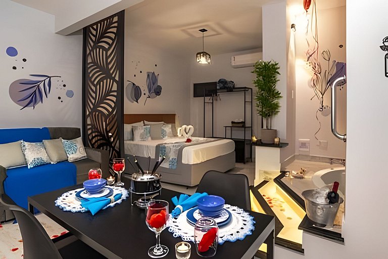 Loft Aconchegante Hidro e Churrasqueira 150m Mar