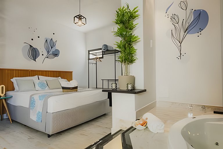 Loft Aconchegante Hidro e Churrasqueira 150m Mar
