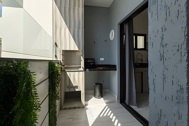 Loft Aconchegante Hidro e Churrasqueira 150m Mar