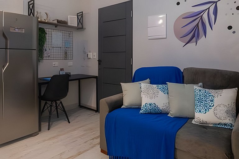 Loft Aconchegante Hidro e Churrasqueira 150m Mar