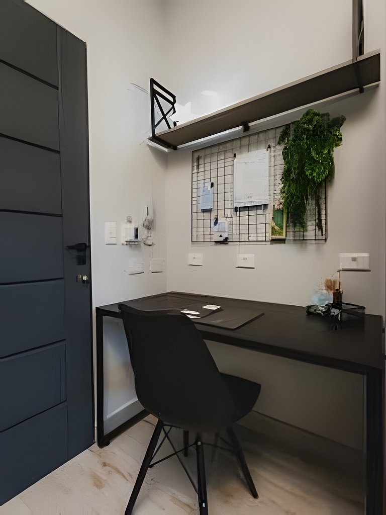 Loft Aconchegante Hidro e Churrasqueira 150m Mar