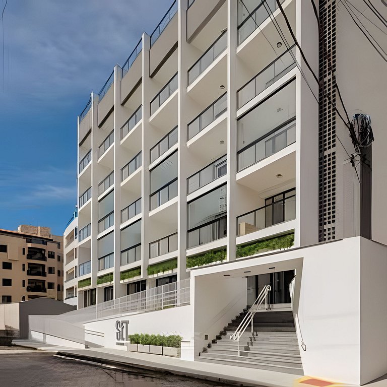 Studio moderno a 2 quadras da Praia Grande