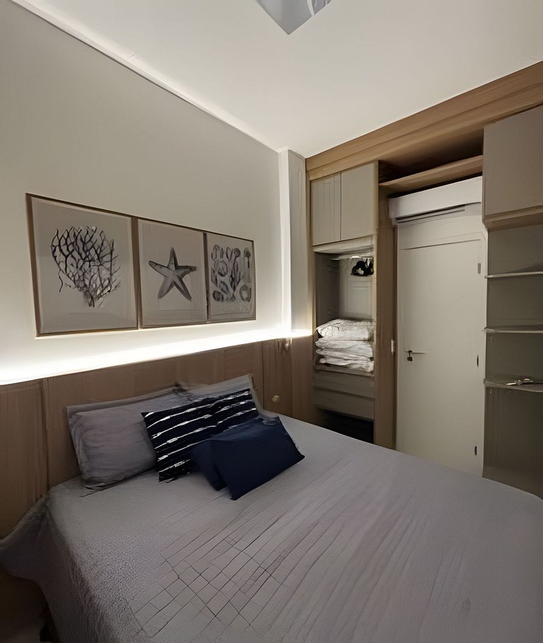 Studio moderno a 2 quadras da Praia Grande